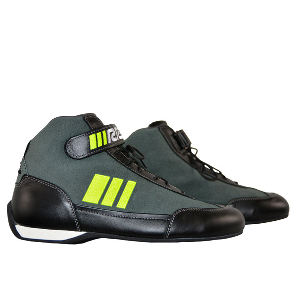 RRS Prolight FIA-Approved Racing Boots (Grey/Acid Yellow)