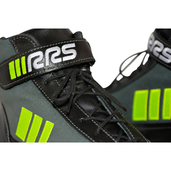 RRS Prolight FIA-Approved Racing Boots (Grey/Acid Yellow)