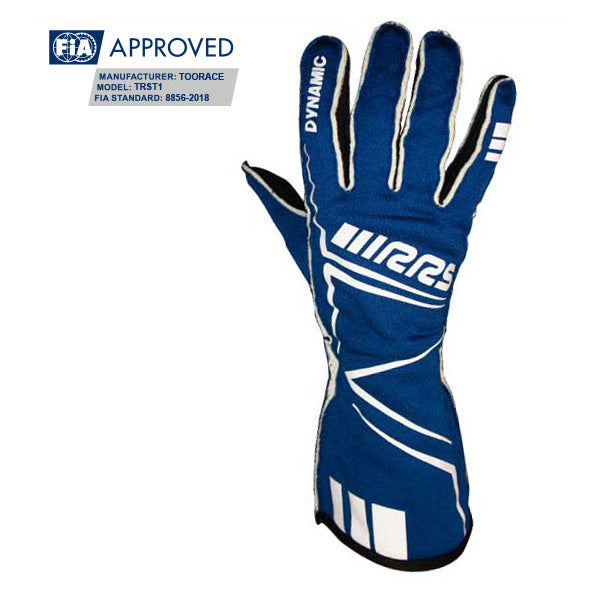 RRS Dynamic 2 Racing Gloves (Blue) - FIA Approved (8856-2018)