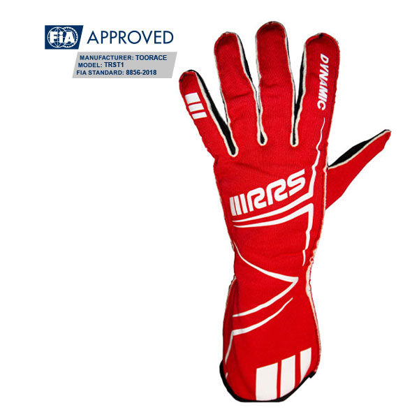 RRS Dynamic 2 Racing Gloves (Red) - FIA Approved (8856-2018)