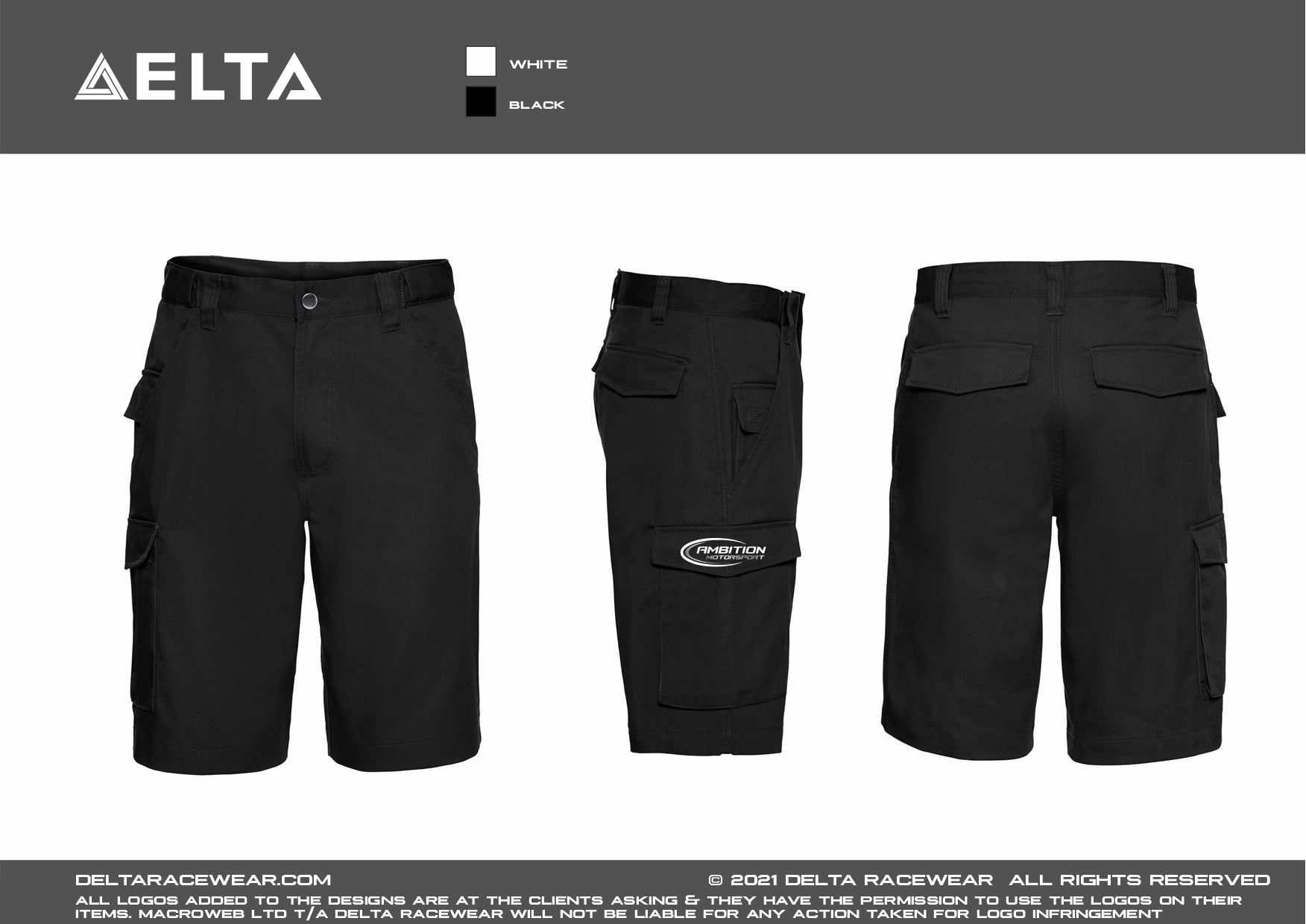 Ambition Motorsport Embroidered Shorts