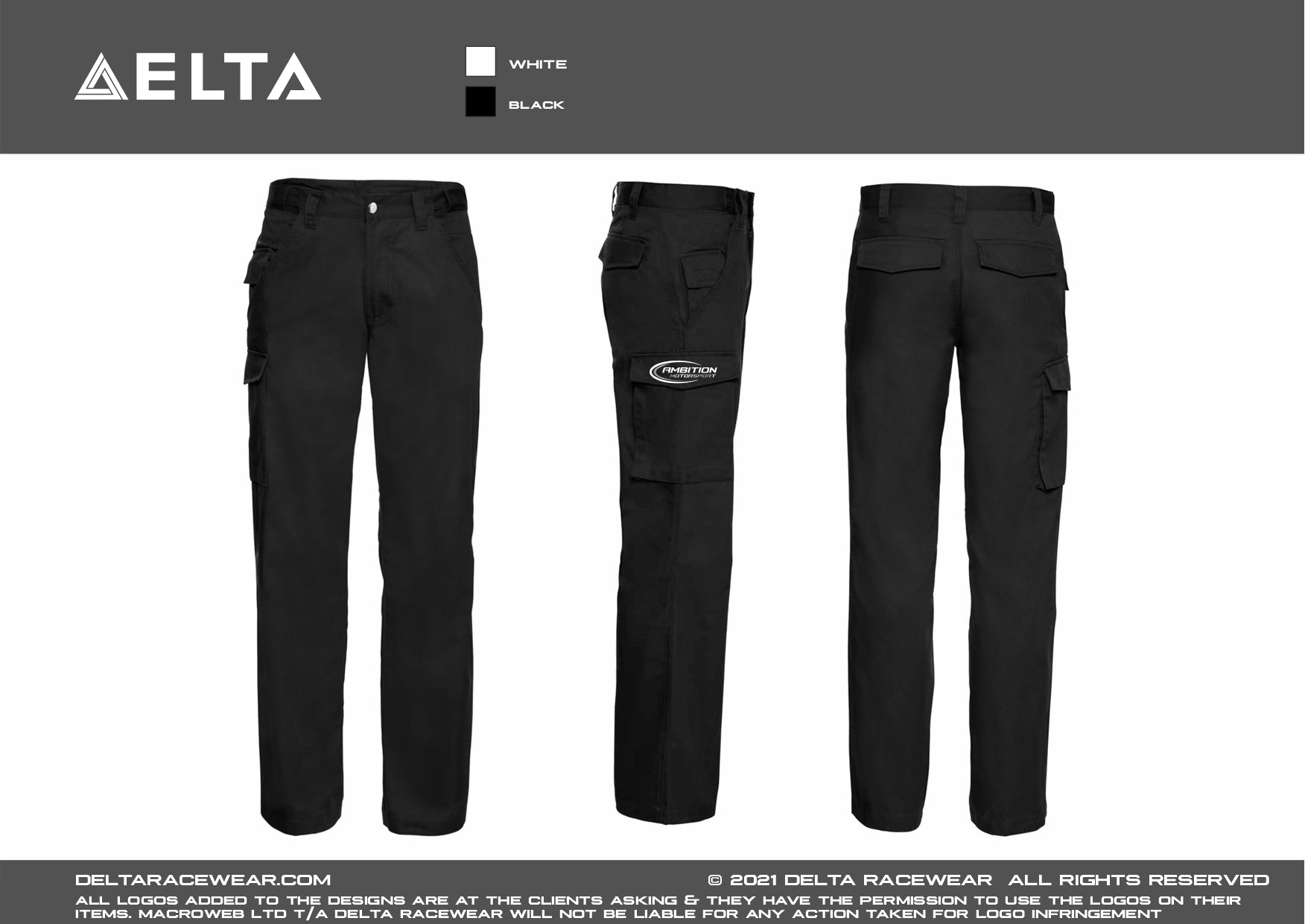 Ambition Motorsport Embroidered Trousers