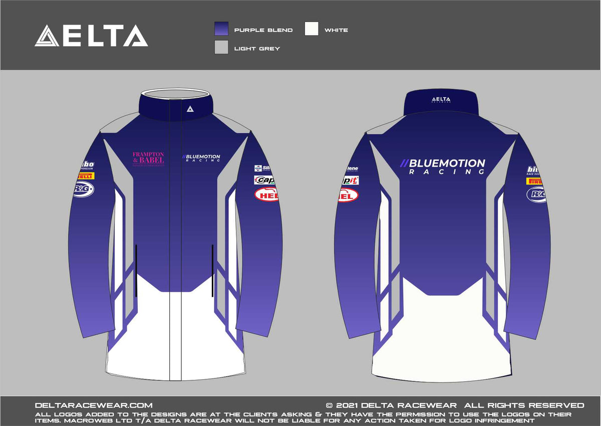 Bluemotion Racing BlueMotion Racing Sublimated Men's Winter Coat – Delta Racewear