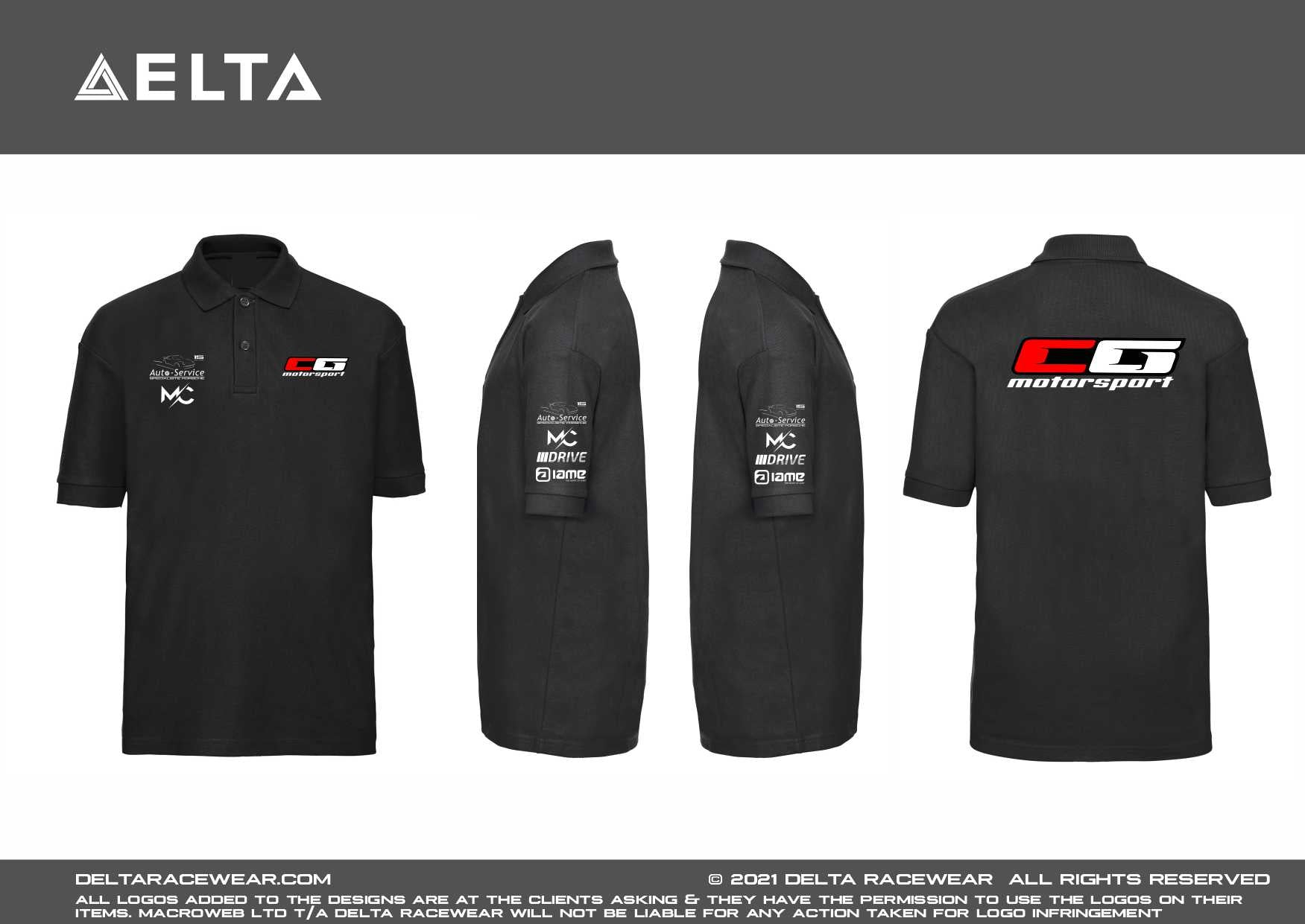 Delta Racewear CG Motorsport Kid's Cotton Polo Shirt – Delta Racewear