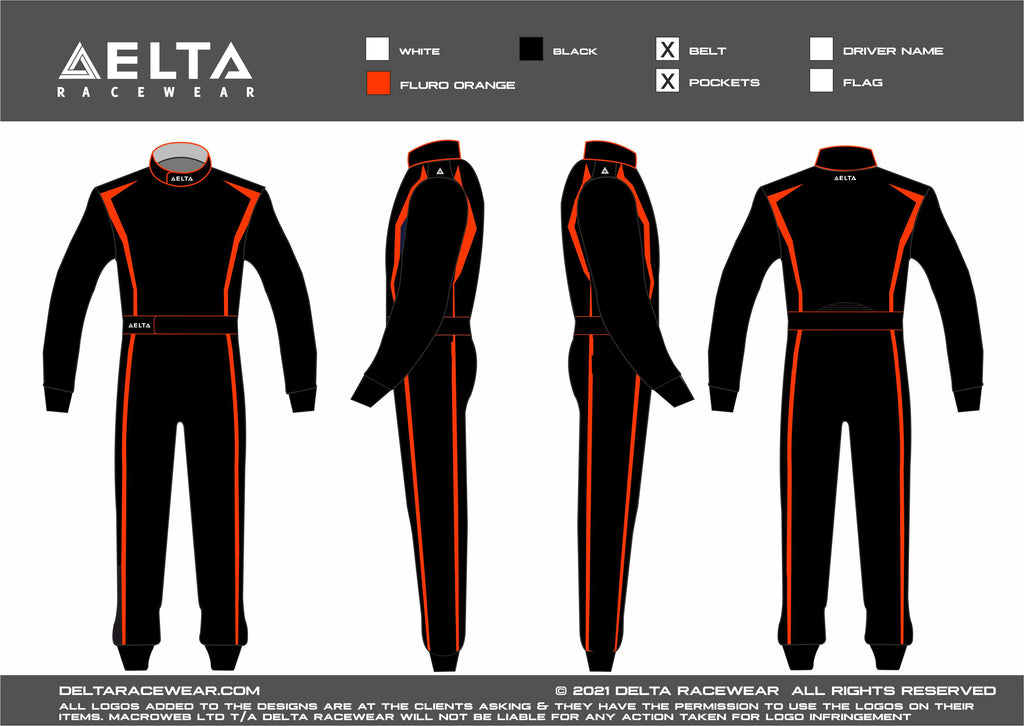 Delta Racewear Delta Racewear Off-The-Shelf CIK Level 2 Kart Racesuit