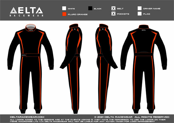 Delta Racewear Off-The-Shelf CIK Level 2 Kart Racesuit