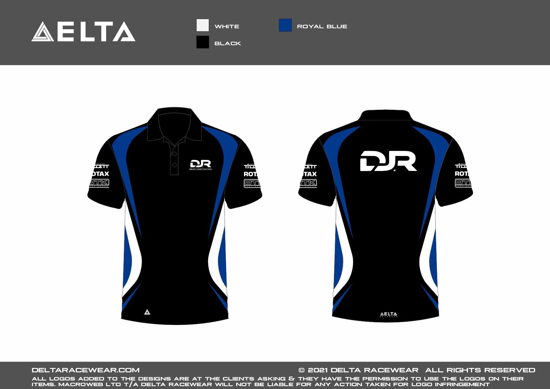 DJR Racing Sublimated Kid's Polo Shirt