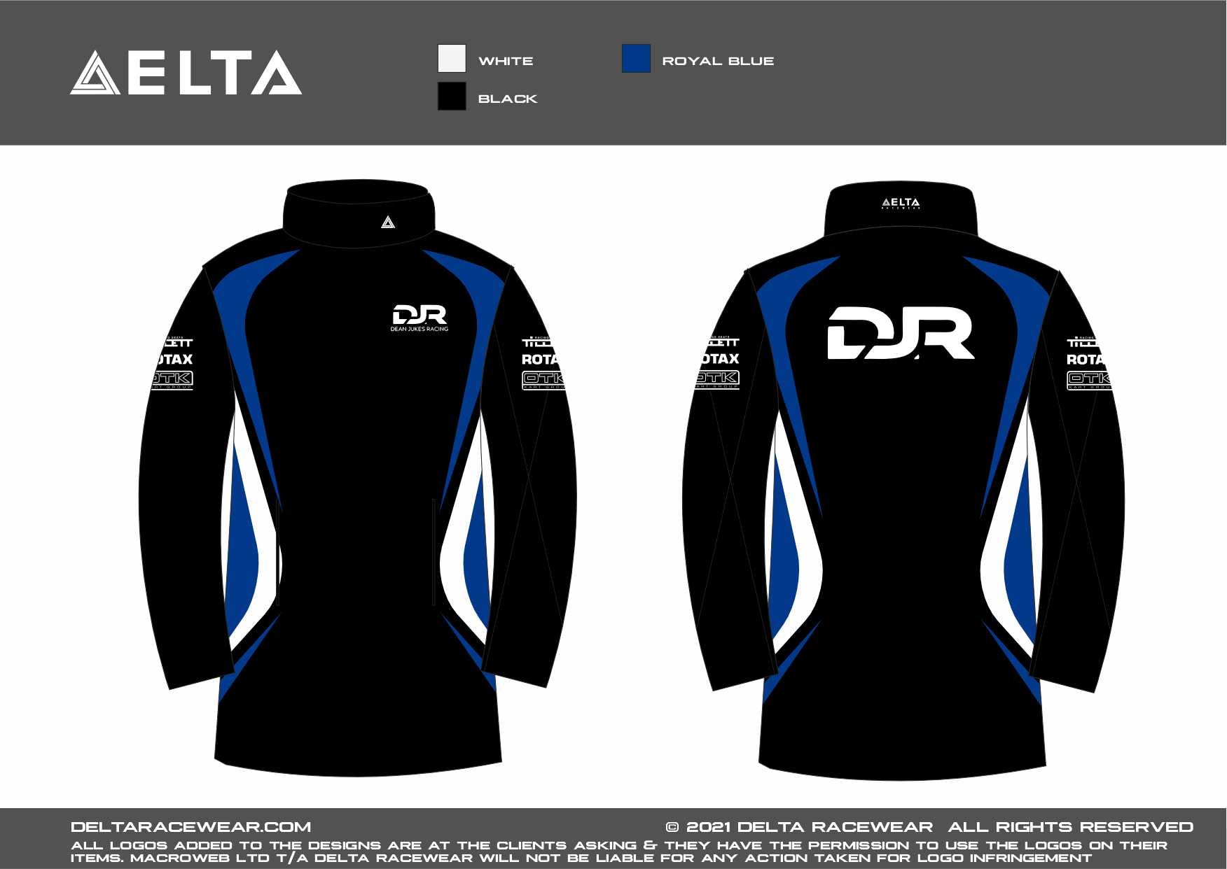 DJR Racing Sublimated Men's Winter Coat
