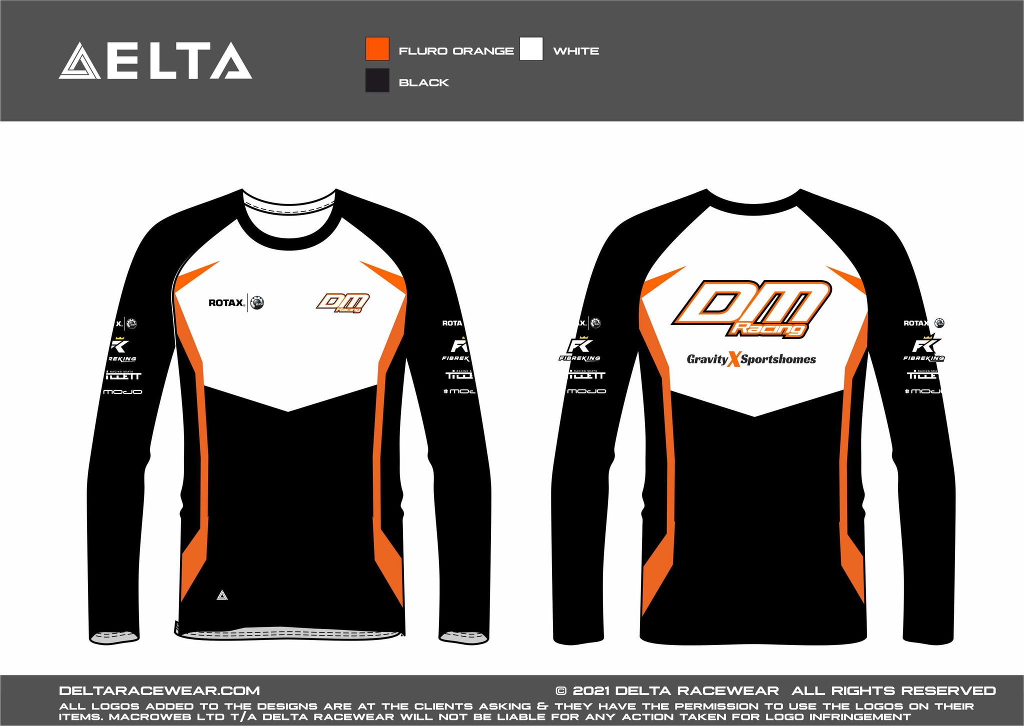 DM Racing Sublimated Unisex Baselayer