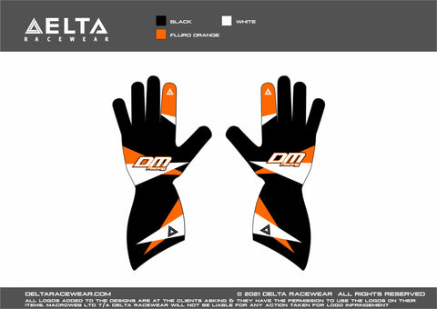 DM Racing Sublimated Kart Gloves