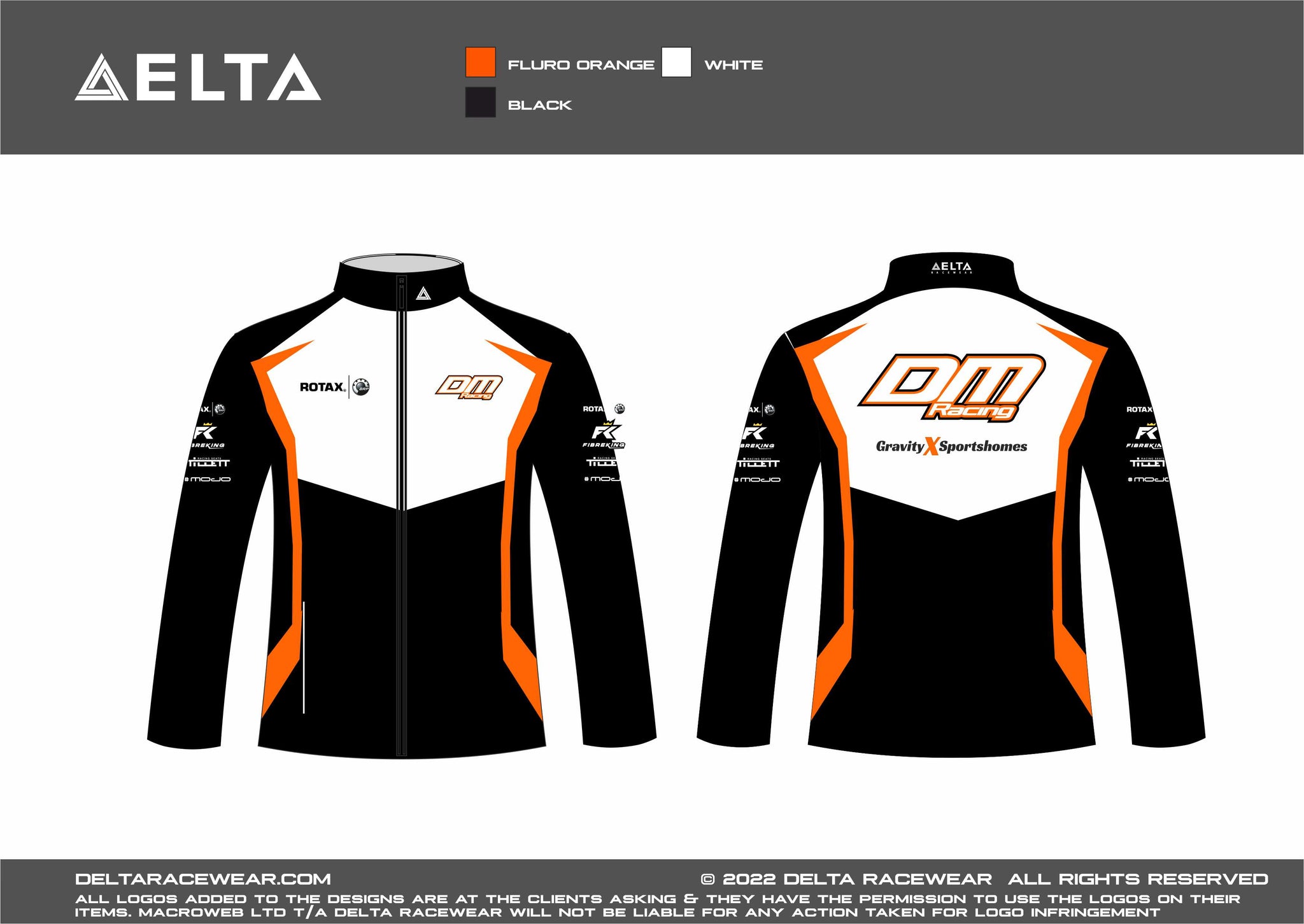 DM Racing Sublimated Men's Softshell Jacket