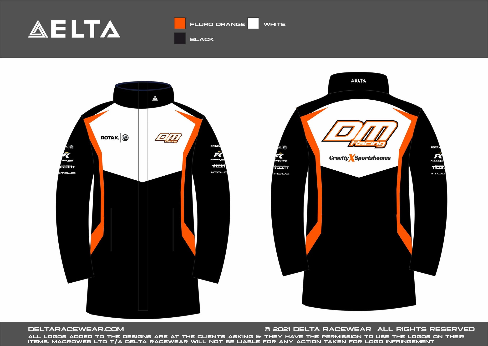 DM Racing Sublimated Women's Winter Coat