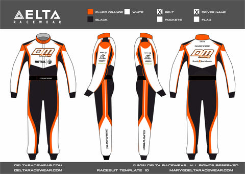 DM Racing Embroidered FIA 877-2022 Kart Racesuit