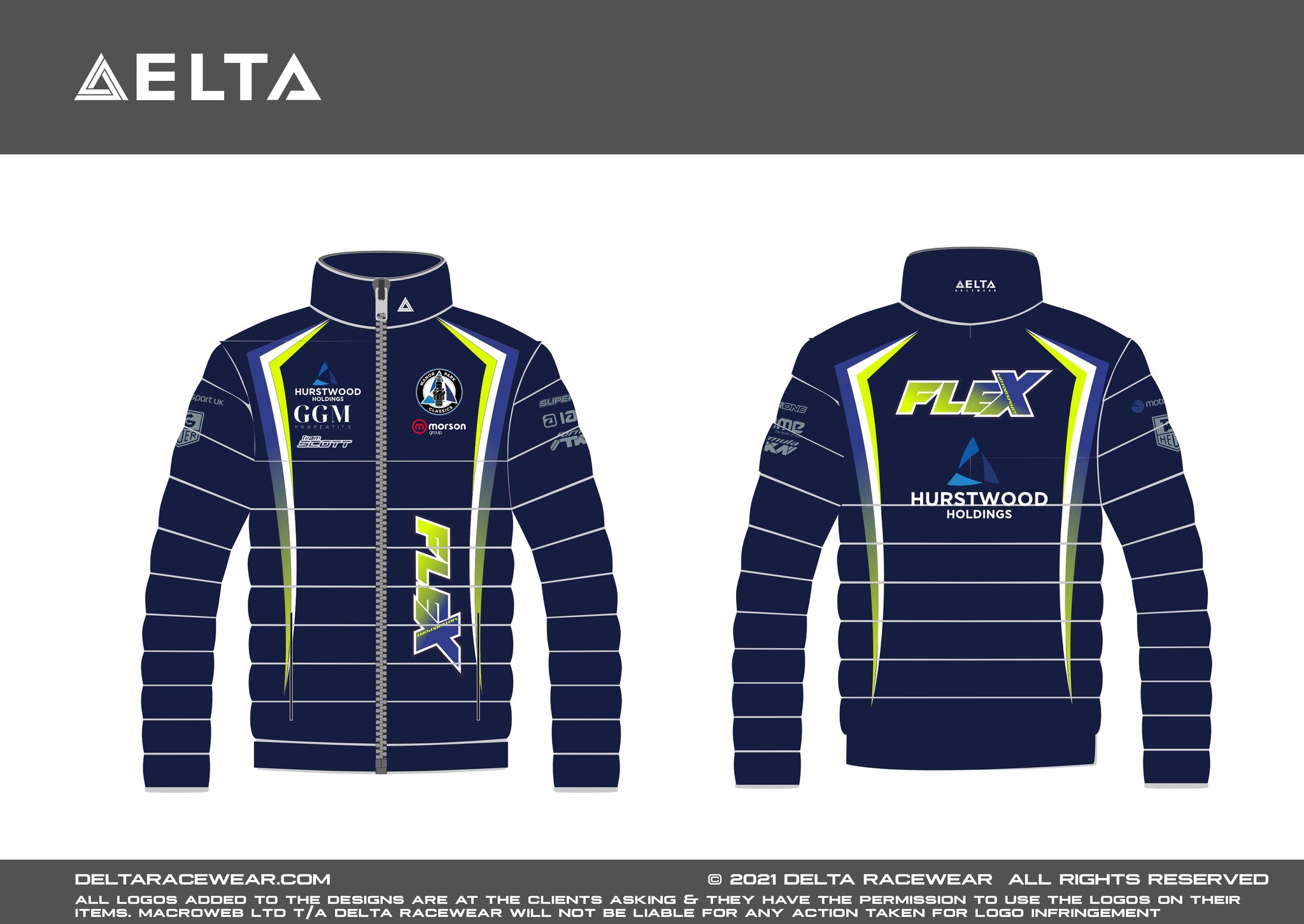 Flex Motorsport Sublimated Men's Padded Jacket