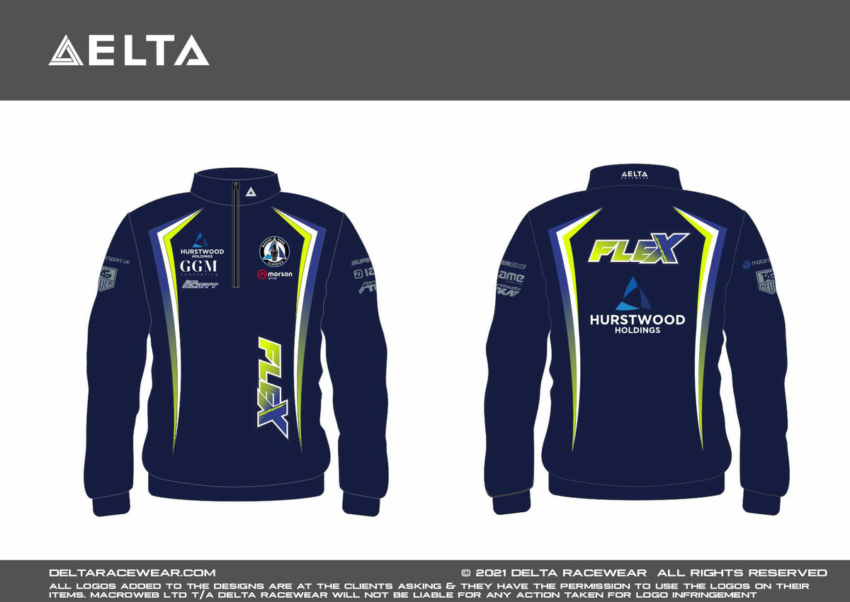 Delta Racewear Flex Motorsport Sublimated Men's Zip Neck Track Top – Delta Racewear