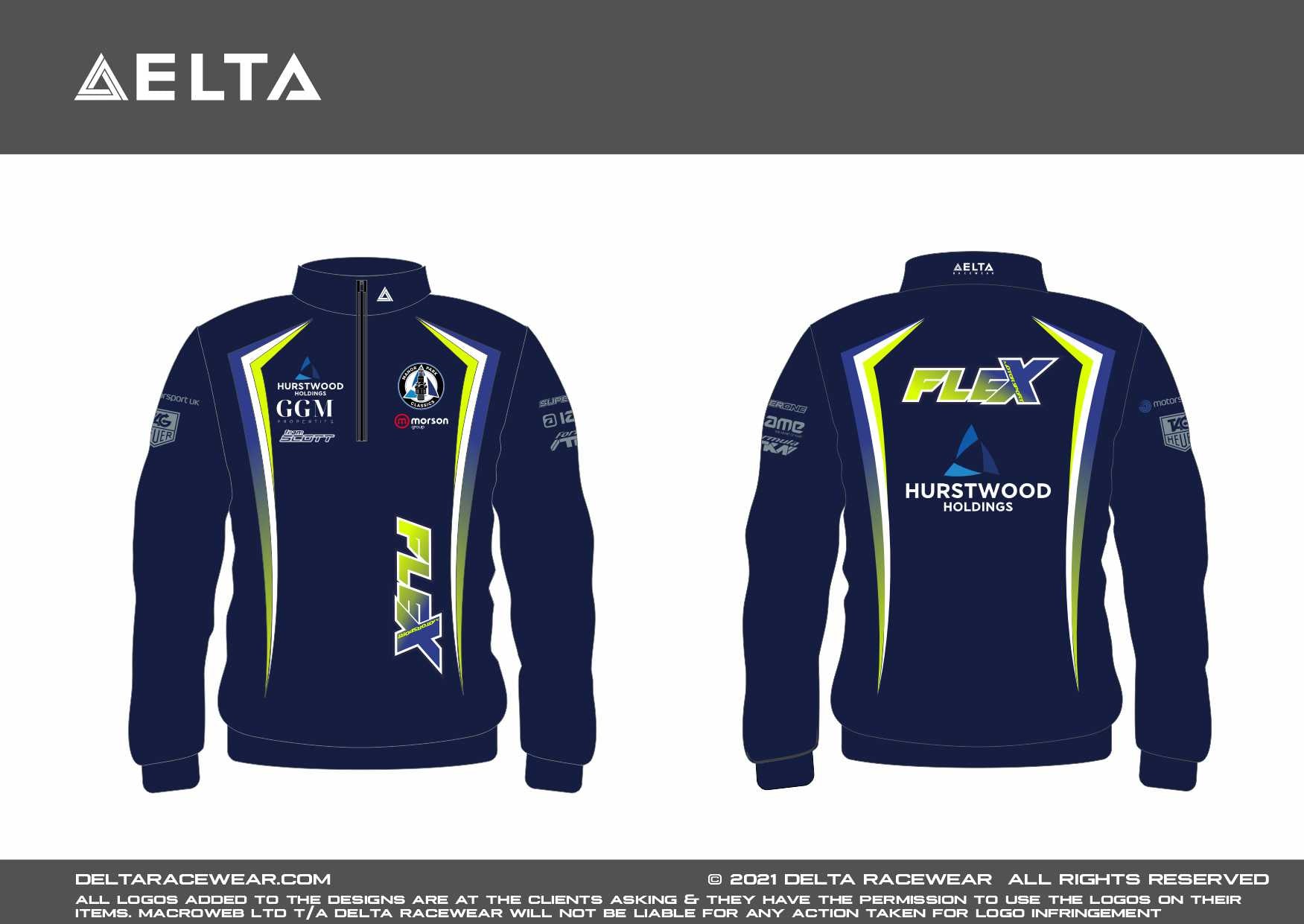 Flex Motorsport Sublimated Women's Zip Neck Track Top