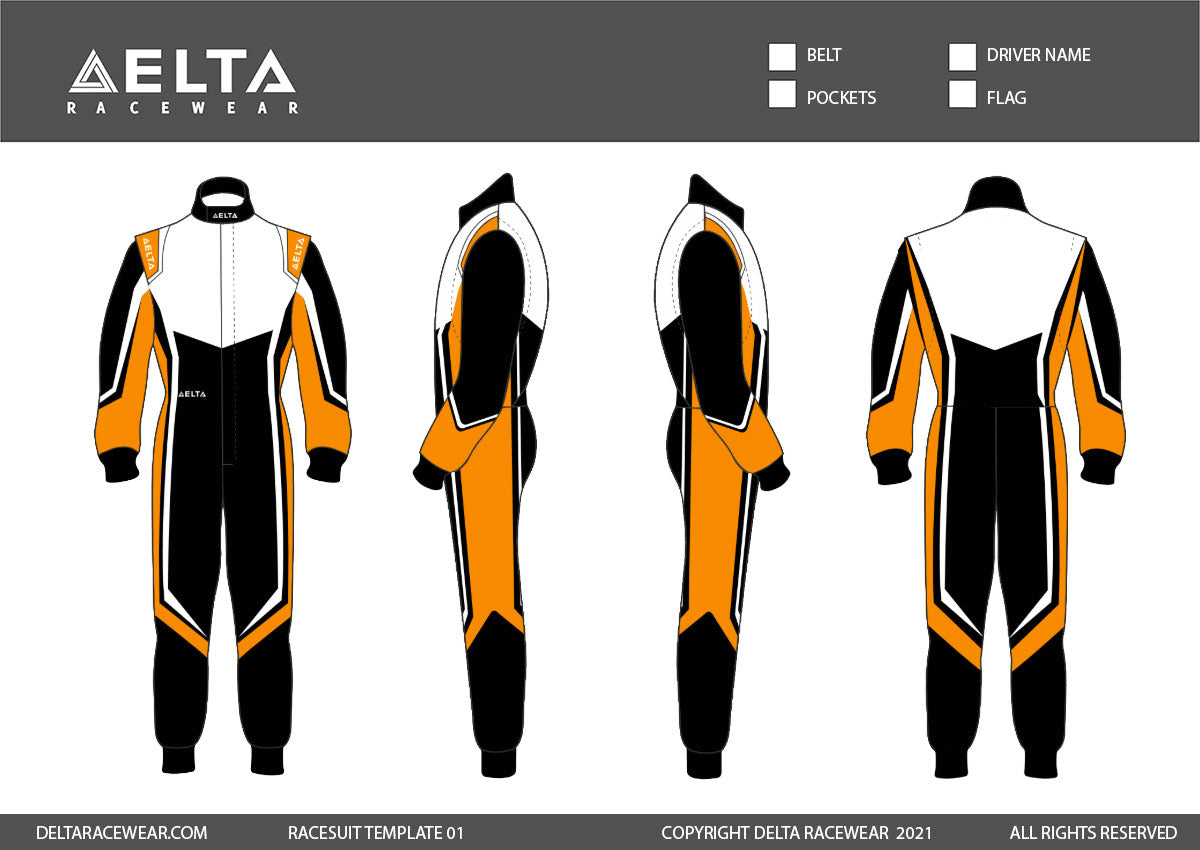 Embroidered Kartsuit Template Design 01