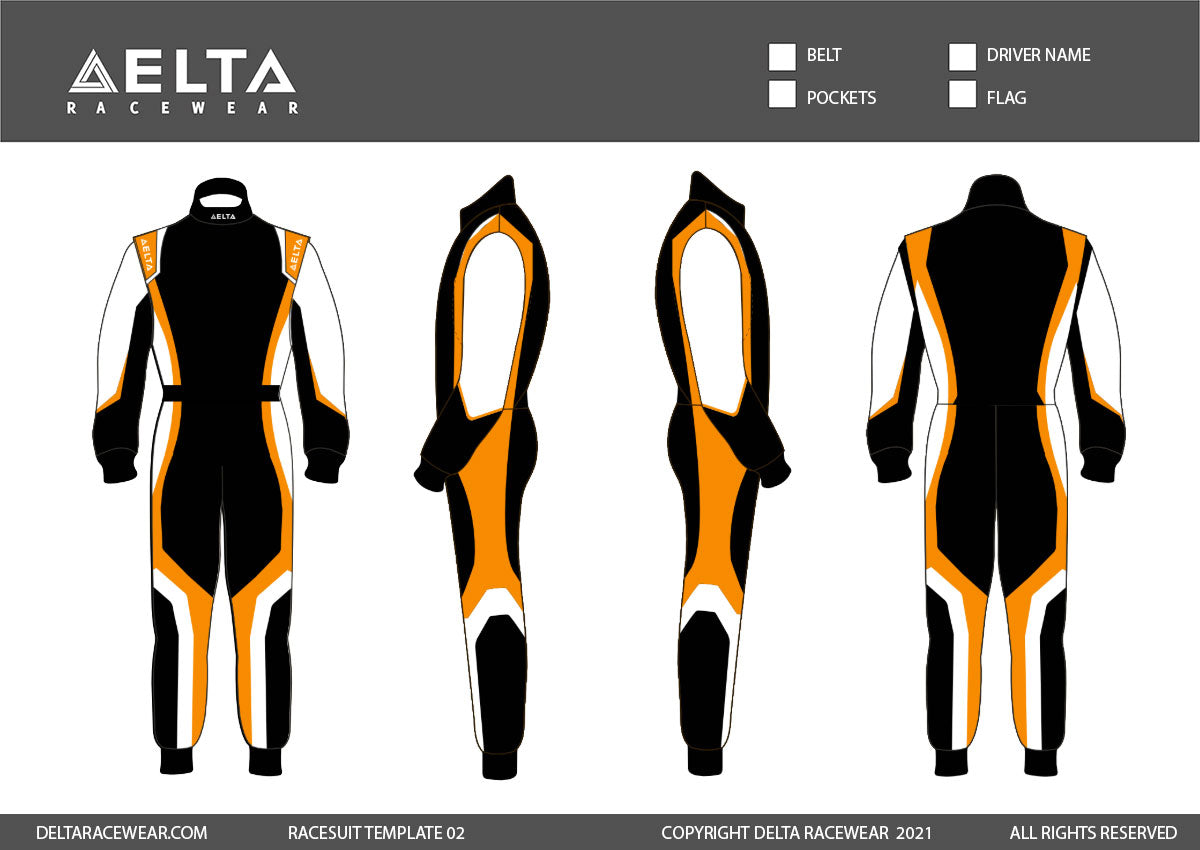 Embroidered Kartsuit Template Design 02