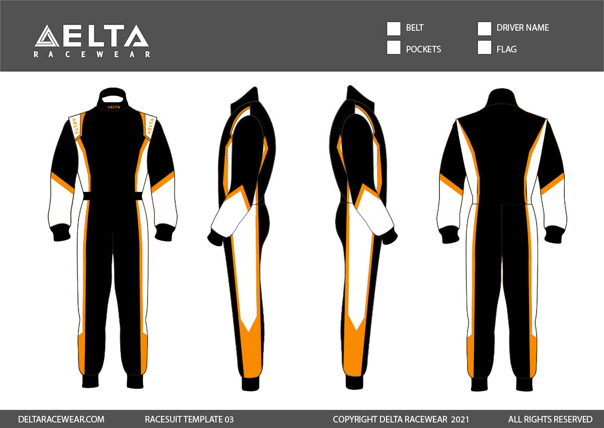 Embroidered Kartsuit Template Design 03