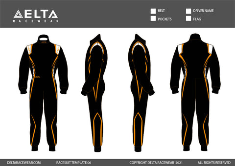 Embroidered Kartsuit Template Design 06