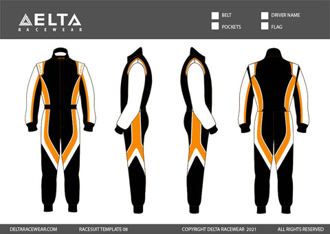 Embroidered Kartsuit Template Design 08