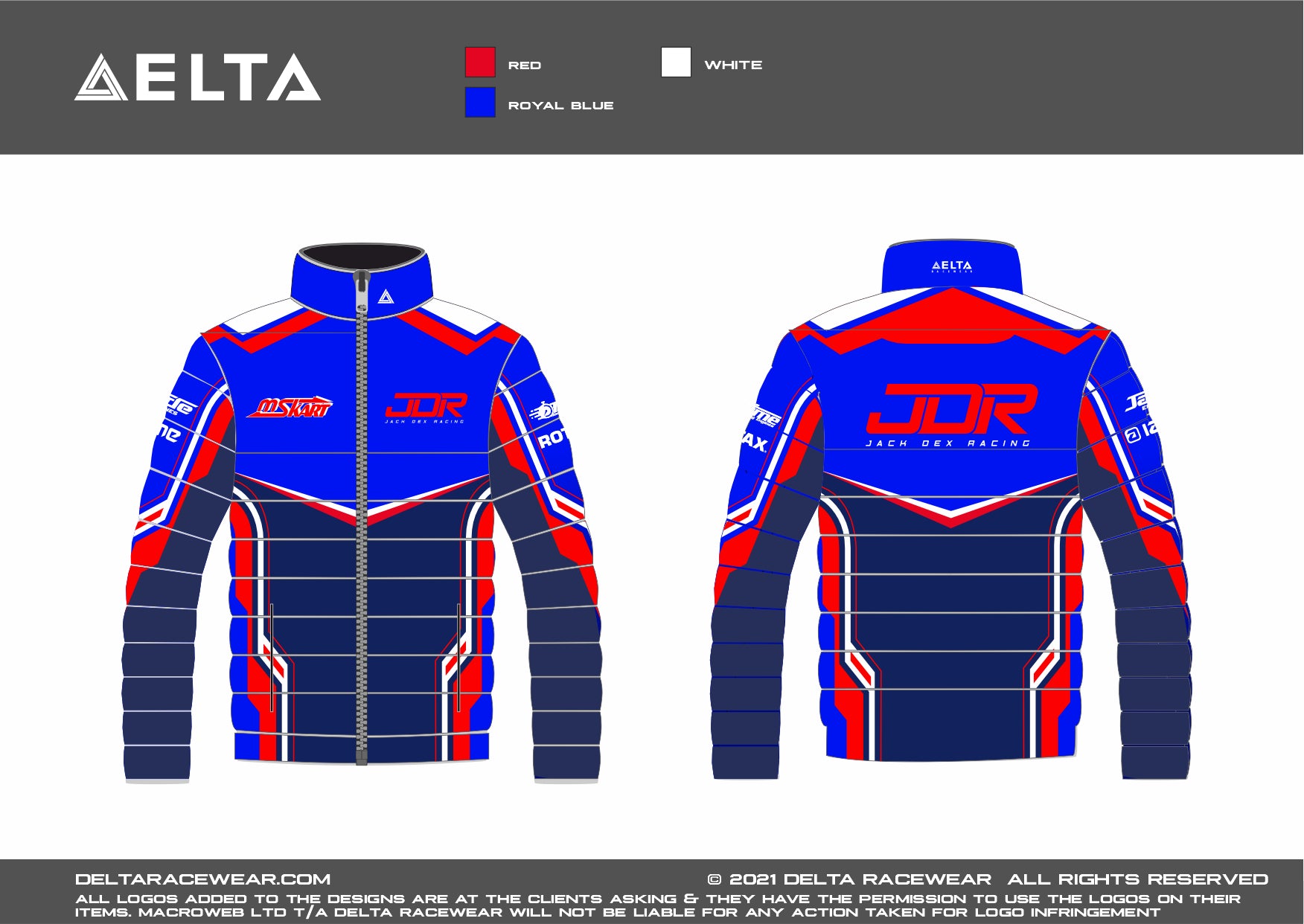 JDR Sublimated Kid's Padded Jacket