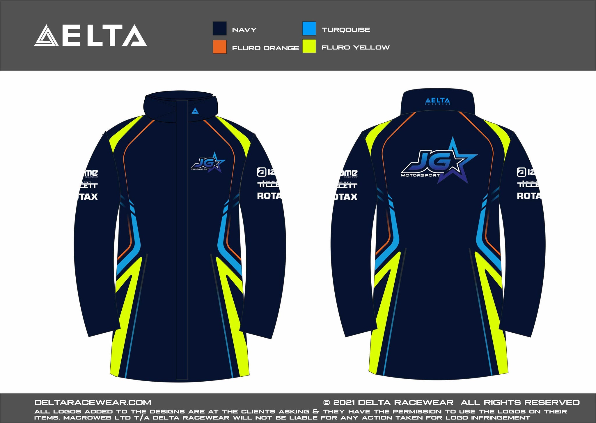 JG Motorsport Sublimated Kid's Winter Coat