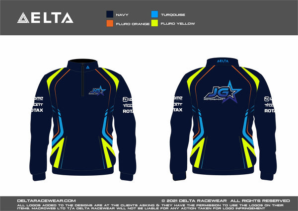 JG Motorsport Sublimated Women's Zip Neck Jumper