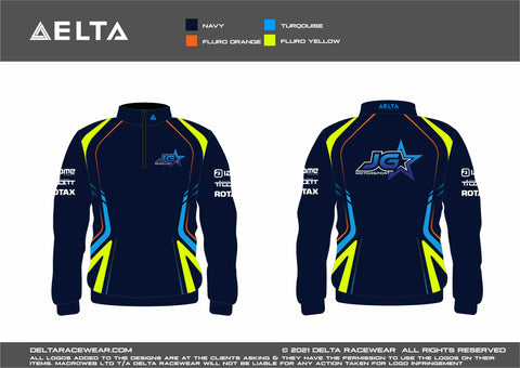 JG Motorsport Sublimated Kid's Zip Neck Jumper