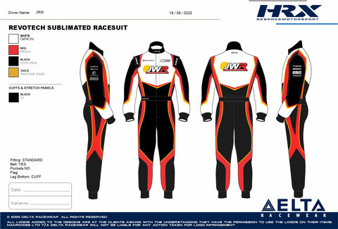 JWR Sublimated HRX Revotech Racesuit