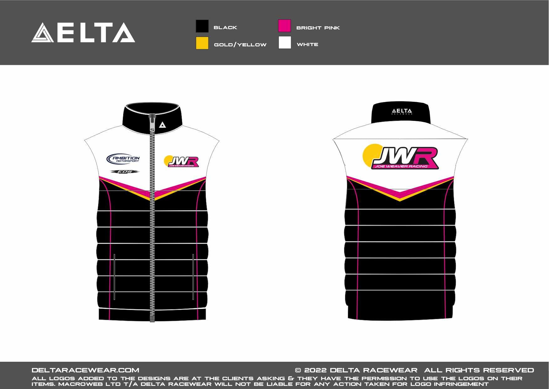 JWR Karting Sublimated Kid's Bodywarmer