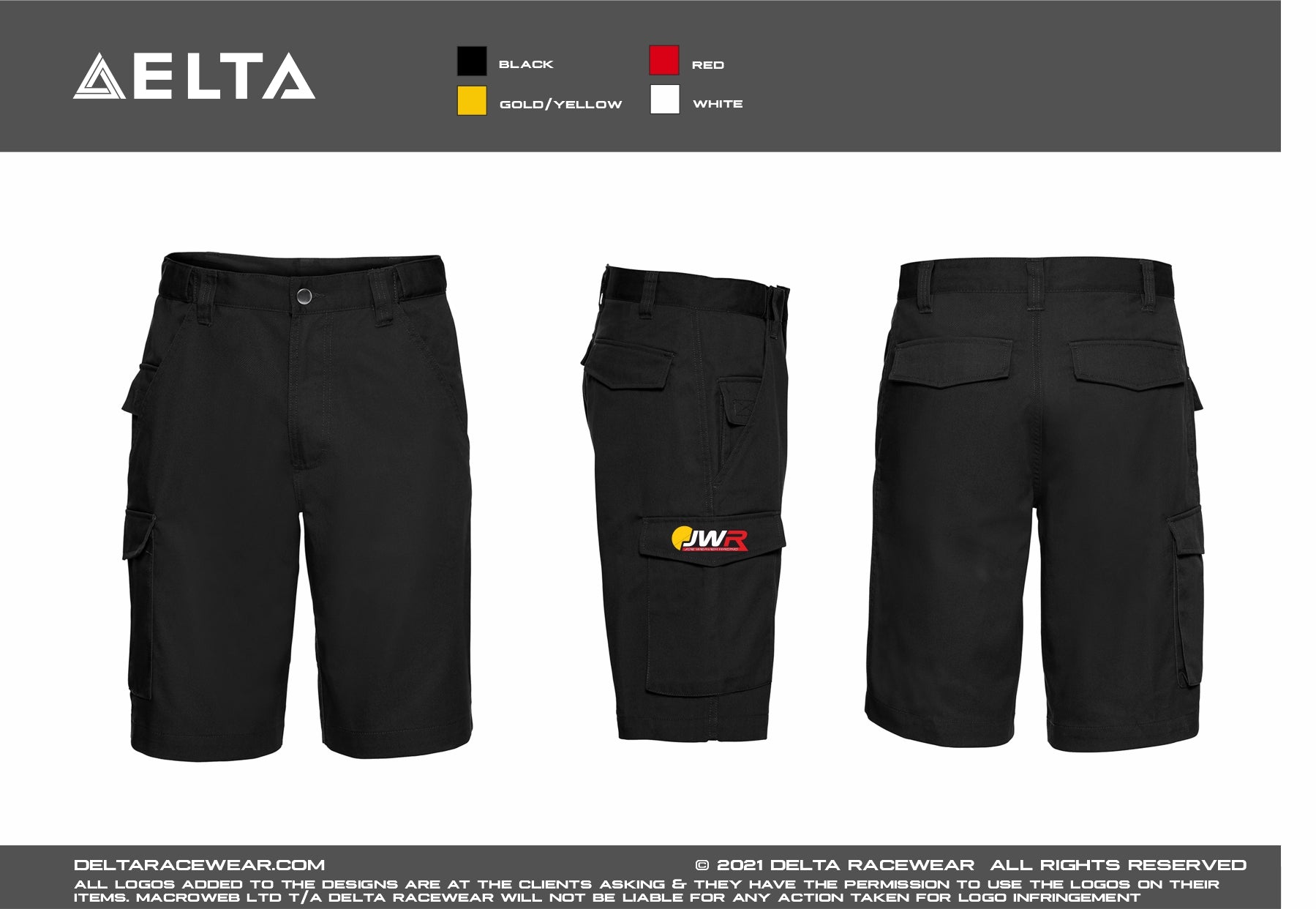 JWR Racing Embroidered Shorts