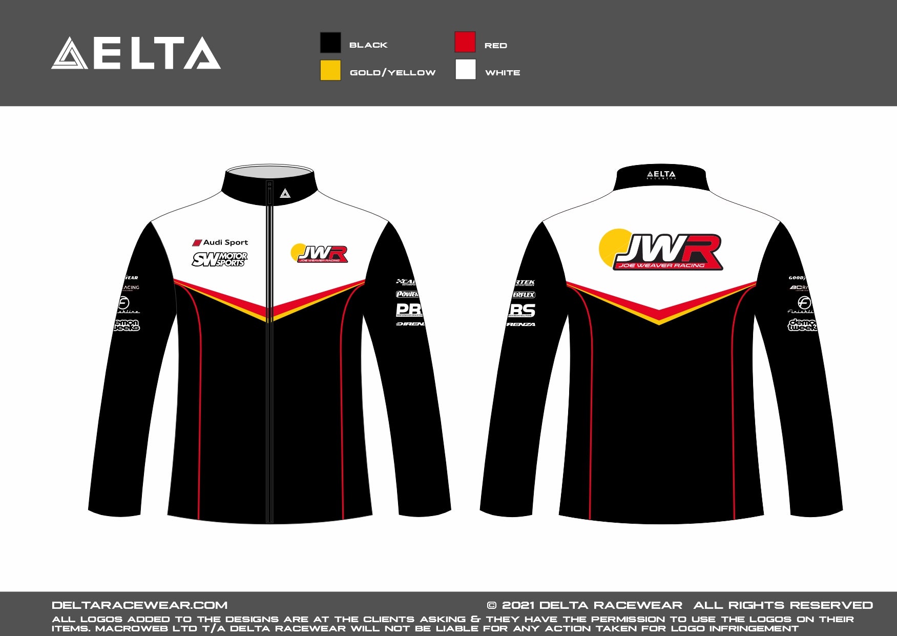 JWR Racing Sublimated Men's Softshell Jacket