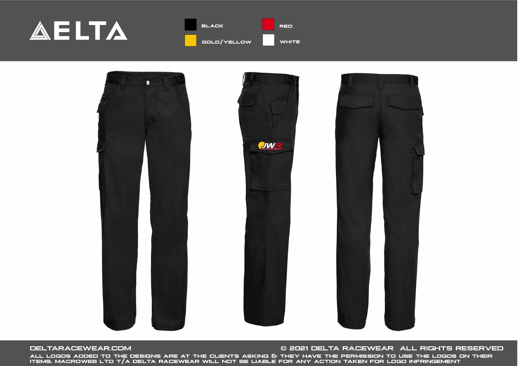 JWR Racing Embroidered Trousers