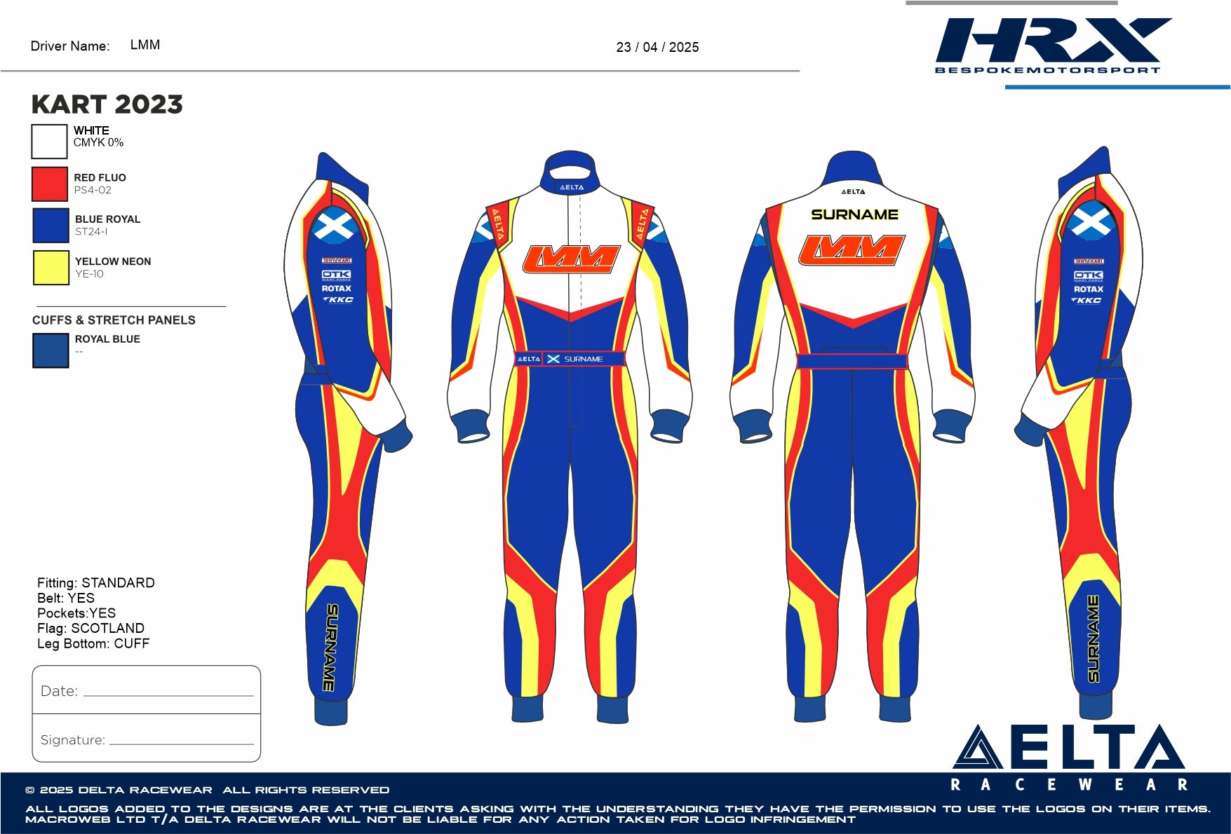 LMM Sublimated HRX FIA 877-2022 Kart Racesuit – Delta Racewear
