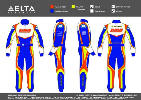 LMM Embroidered FIA 877-2022 Kart Racesuit