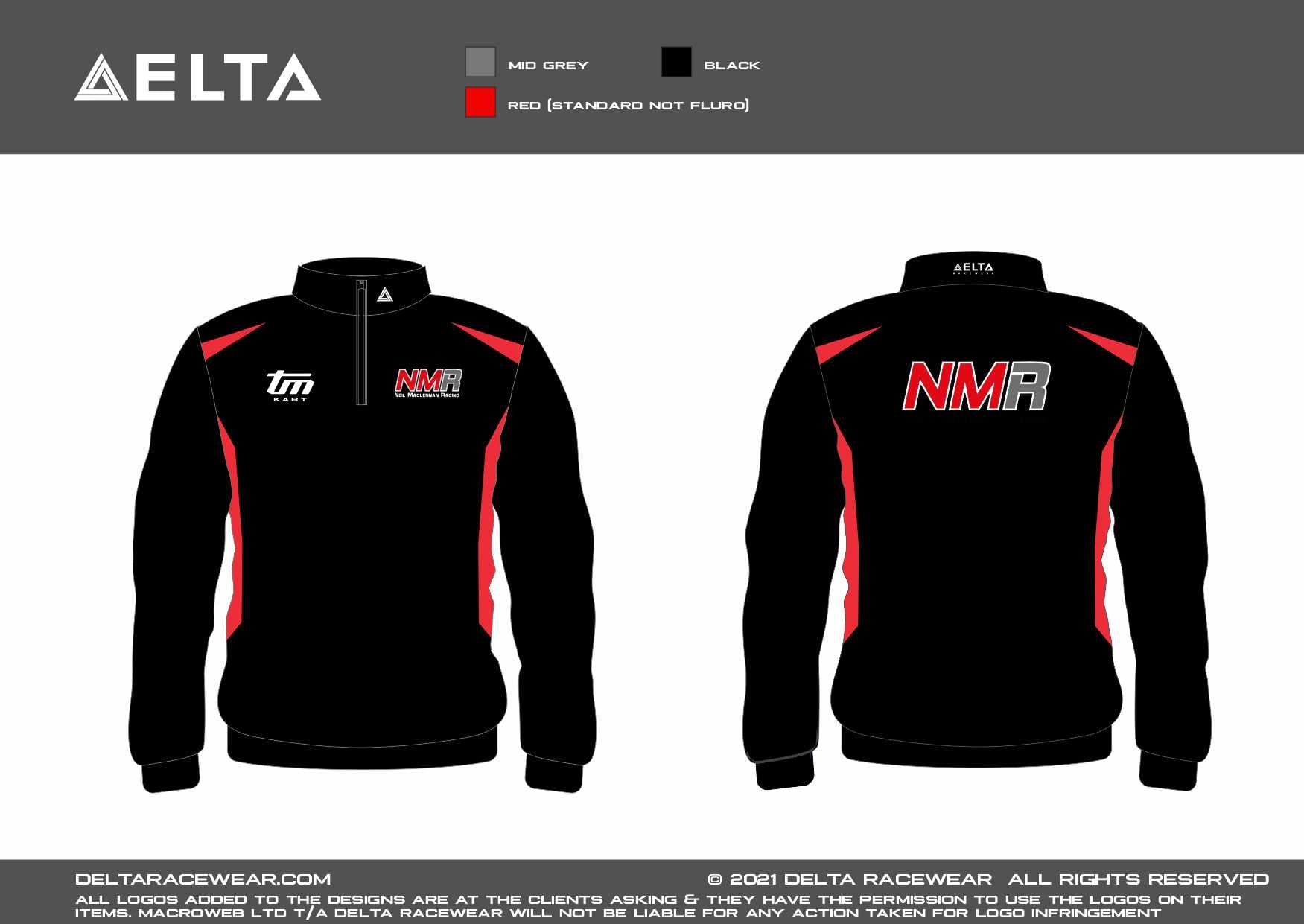 NMR Sublimated Men's Zip Neck Jumper