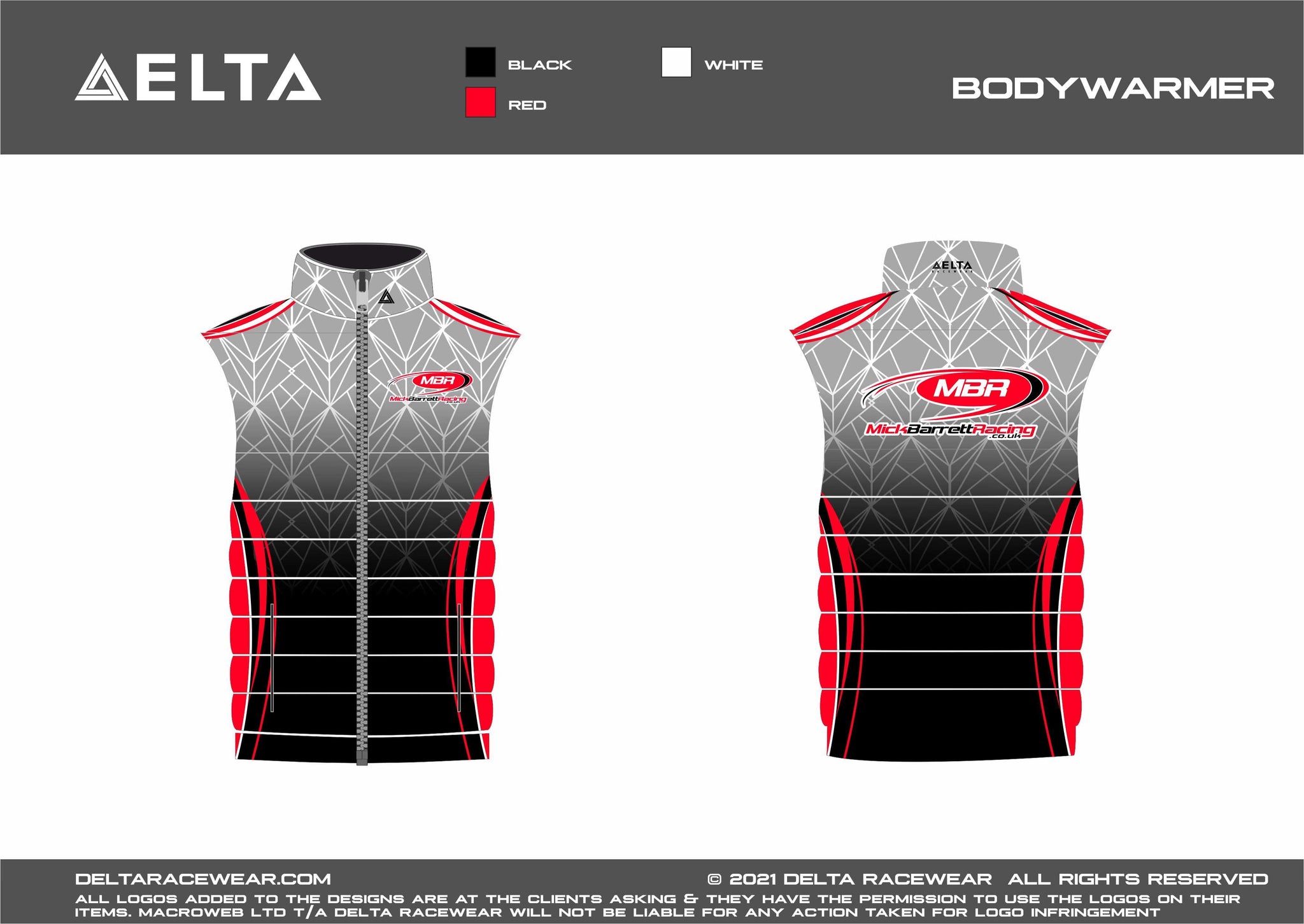 MBR Sublimated Women's Bodywarmer