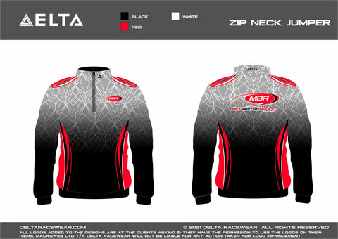 MBR Sublimated Men's Sublimated Zip Neck Jumper