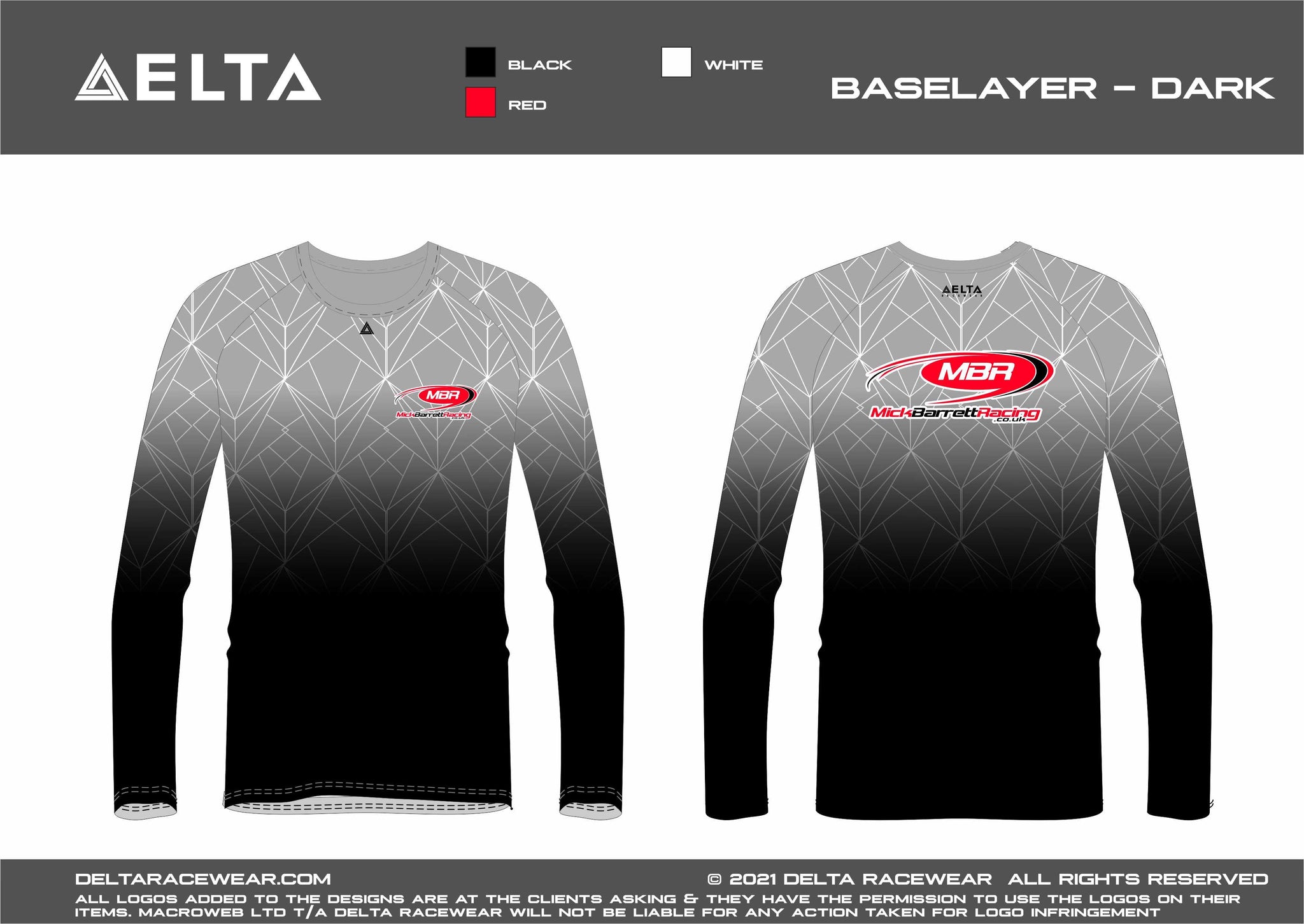 MBR Sublimated Kid's Baselayer