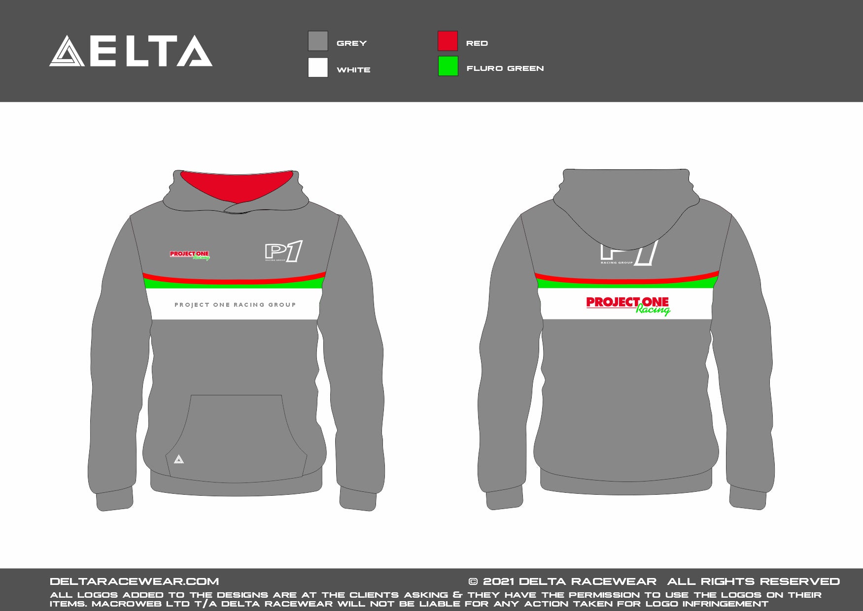 P1 Racing Group Sublimated Kid's Hoodie