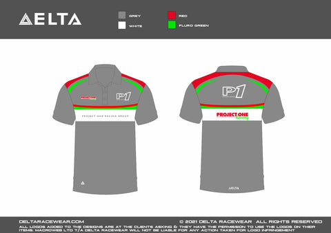 P1 Racing Group Sublimated Kid's Polo Shirt