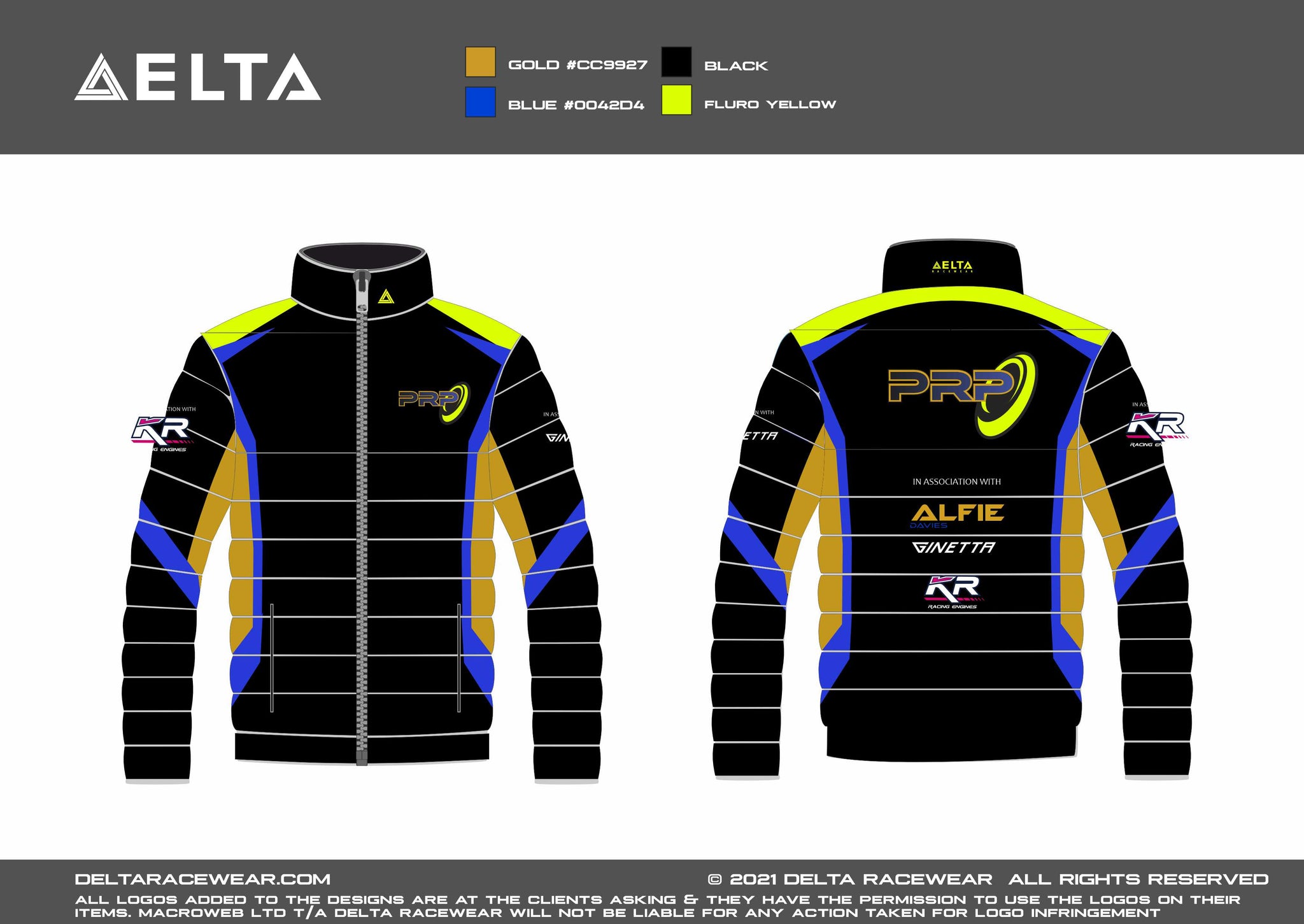 PRP Sublimated Kid's Padded Jacket