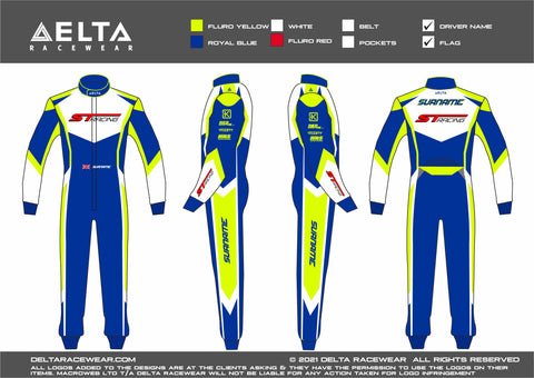ST Racing Embroidered FIA 877-2022 Kart Racesuit