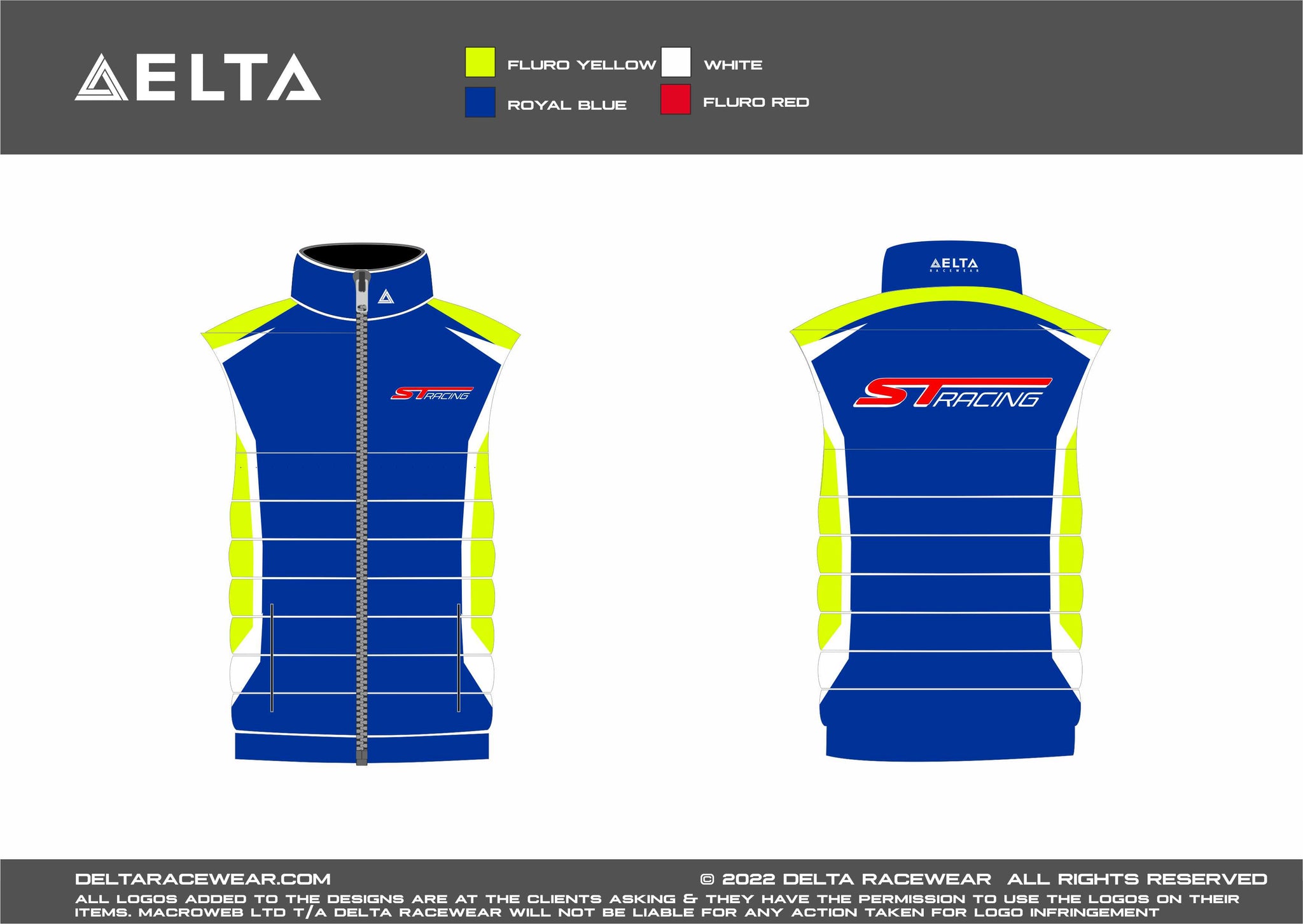 ST Racing Sublimated Women's Bodywarmer