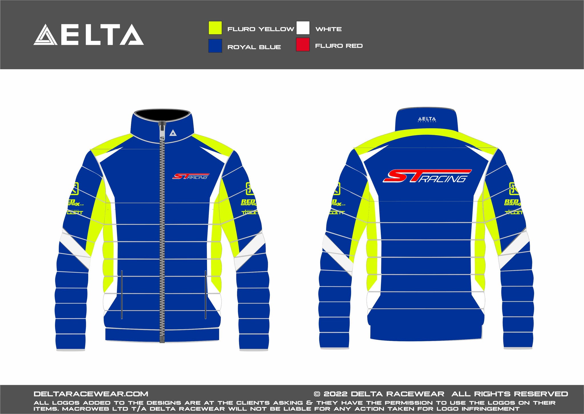 ST Racing Sublimated Kid's Padded Jacket