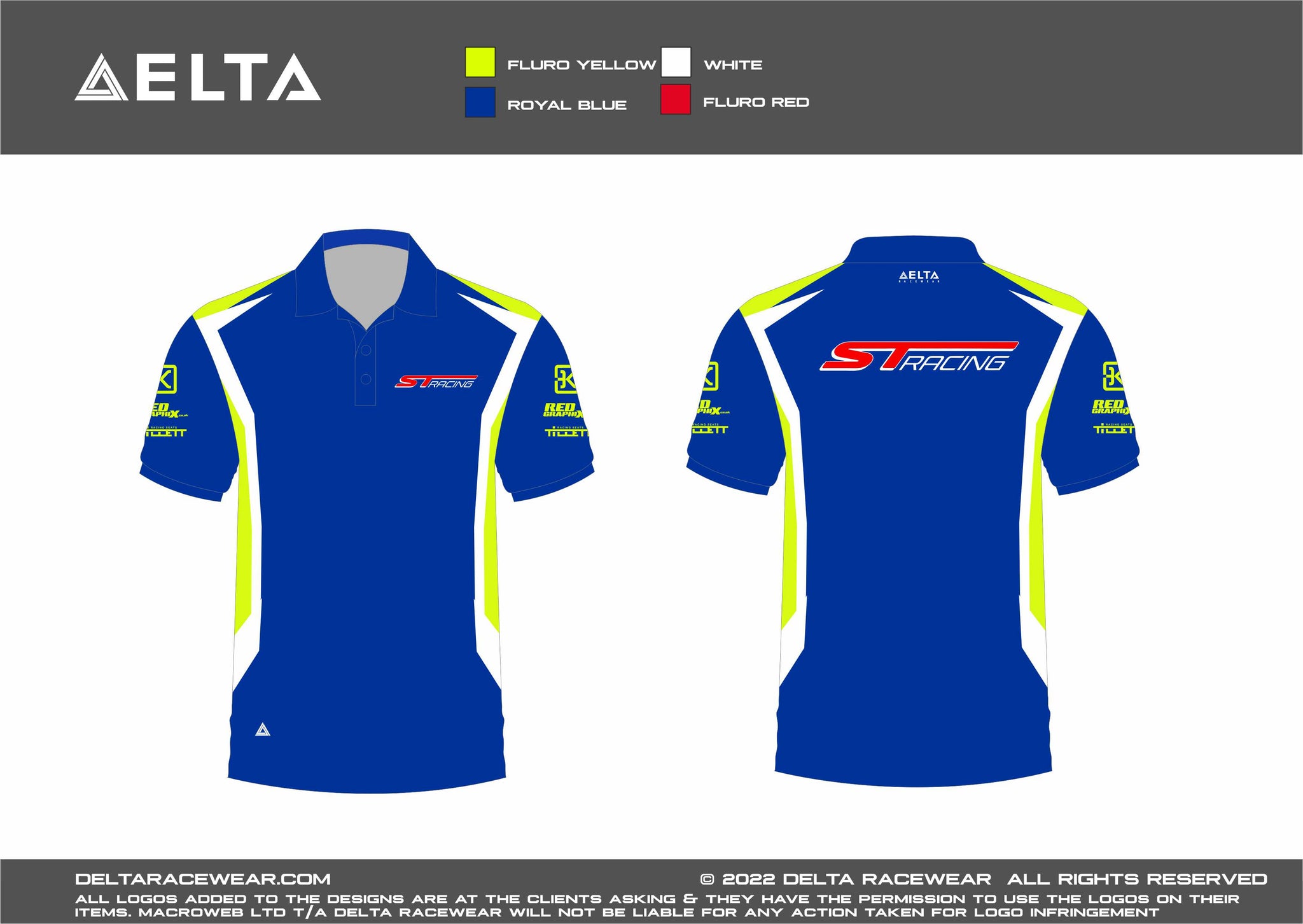 ST Racing Sublimated Men's Polo Shirt