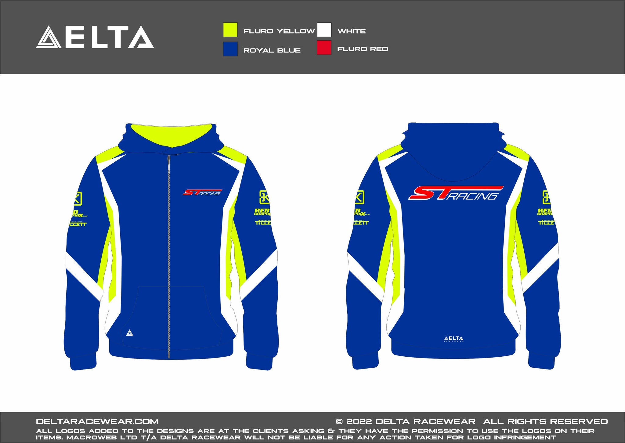 ST Racing Sublimated Women's Zip Hoodie