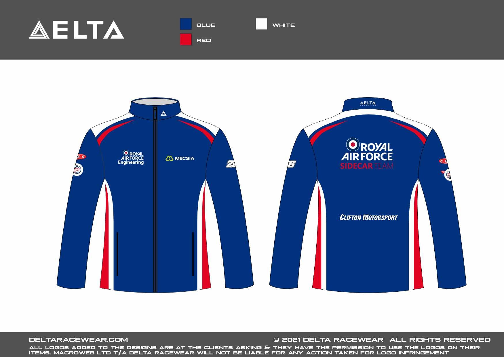 RAF Sidecar Team 2026 Men's Sublimated Softshell Jacket – Delta Racewear