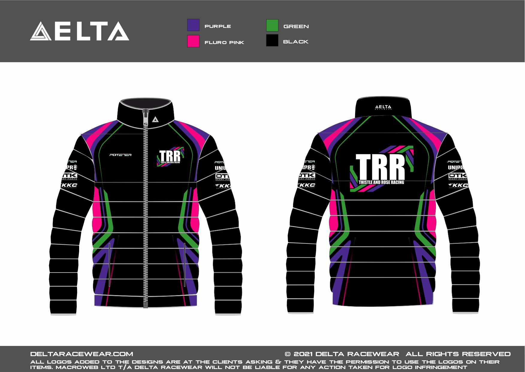 TRR Sublimated Kid's Padded Jacket